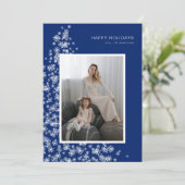 雪モダン片で作ったクリスマスツリー シーズンカード (スタンド正面)