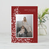 雪モダン片で作ったクリスマスツリー シーズンカード (スタンド正面)