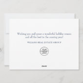 雪モダン片のクリスマスの企業の挨拶 シーズンカード (裏面)