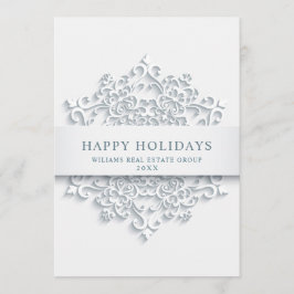 雪モダン片のクリスマスの企業の挨拶 シーズンカード