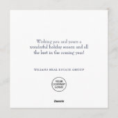 雪モダン片のクリスマスの企業の挨拶 シーズンカード (裏面)