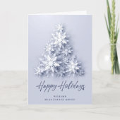 雪モダン片のクリスマスの企業の挨拶 シーズンカード (正面)