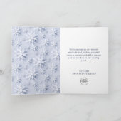 雪モダン片のクリスマスの企業の挨拶 シーズンカード (内部)