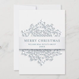 雪モダン片のクリスマスの企業の挨拶 シーズンカード