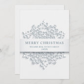 雪モダン片のクリスマスの企業の挨拶 シーズンカード (正面/裏面)