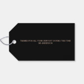 雪モダン片の企業の季節の挨拶 ギフトタグ (裏面横)