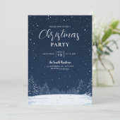 雪モダン片の松海軍の冬のクリスマスパーティー 招待状 (スタンド正面)