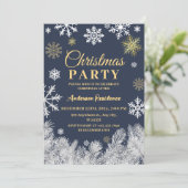 雪モダン片の松海軍の冬のクリスマスパーティー 招待状 (スタンド正面)