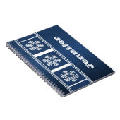 雪モダン片ノートブック青 ノートブック (右側)