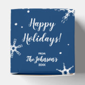 雪モダン片パーソナライズされた特典箱 フェイバーボックス (上部)