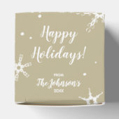 雪モダン片パーソナライズされた特典箱 フェイバーボックス (上部)