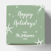 雪モダン片パーソナライズされた特典箱 フェイバーボックス (上部)