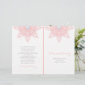 雪モダン片ピンクホワイト折り畳み式結婚式 (スタンド正面)