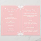 雪モダン片ピンクホワイト折り畳み式結婚式 (裏面)