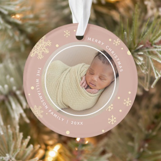 雪モダン片2枚 オーナメント (ツリー)