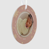 雪モダン片2枚 オーナメント (正面)