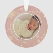 雪モダン片2枚 オーナメント (正面)