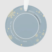 雪モダン片2枚 オーナメント (正面)