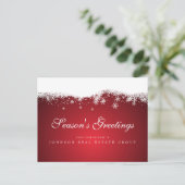 雪モダン片 | ホリデーシーズンの挨拶 ポストカード (スタンド正面)