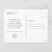 雪モダン片 |休日の挨拶 シーズンポストカード (裏面)