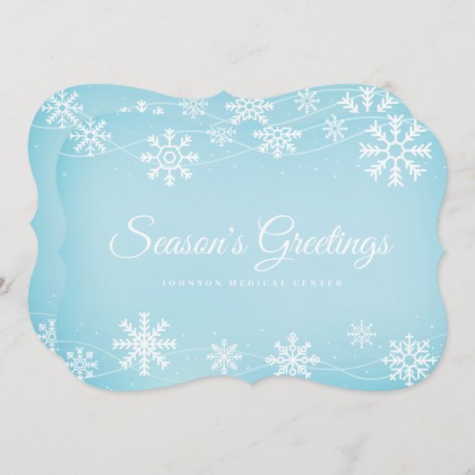 雪モダン片 |医療シーズンの挨拶 シーズンカード (正面/裏面)