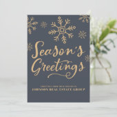 雪モダン片 | 季節の挨拶 シーズンカード (スタンド正面)