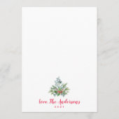 雪モダン白水色フェスティバルグリーンズ写真 シーズンカード (裏面)