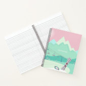 雪モダン盤の冬のスキーパーソナライズされた場 ノートブック (内部)