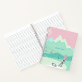 雪モダン盤の冬のスキーパーソナライズされた場 ノートブック (内部)