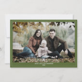 雪モダン結晶のクリスマスフォト シーズンカード (裏面)