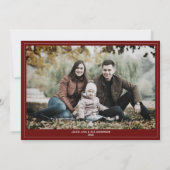 雪モダン結晶のクリスマスフォト シーズンカード (裏面)