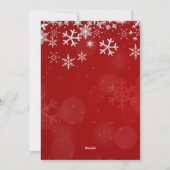 雪モダン赤と白片カスタム写真3枚 シーズンカード (裏面)