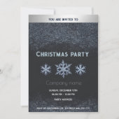 雪モダン雪の企業のパーティー 招待状 (正面)