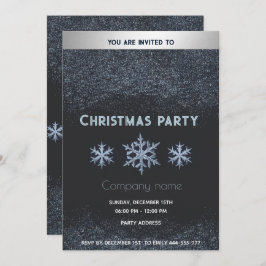 雪モダン雪の企業のパーティー 招待状