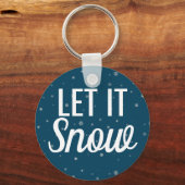 雪モダン雪を積んで雪を青く染める キーホルダー (正面)