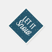 雪モダン雪を積んで雪を青く染める スタンダードカクテルナプキン (角)