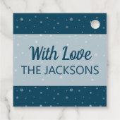 雪モダン雪を積んで雪を青く染める フェイバータグ (裏面)