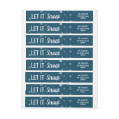 雪モダン雪を積んで雪を青く染める ラップアラウンドラベル (シート)