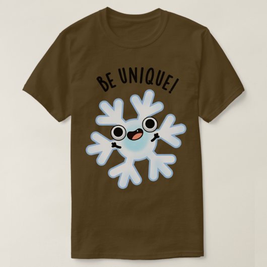 雪ユニークおもしろい熱狂する片パン1 Tシャツ (デザイン正面)