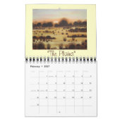 雪ユニークと季節風景画2024年 カレンダー (2月 2027)