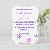 雪ユニーク片パタ結婚ーン 招待状 (スタンド正面)