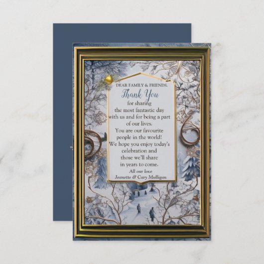 雪ユニーク片フェスティバルありがとう 出欠カード (正面/裏面)