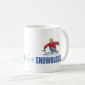 雪ユーモアのあるスキー コーヒーマグカップ (正面右)