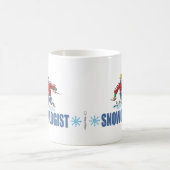 雪ユーモアのあるスキー コーヒーマグカップ (中央)