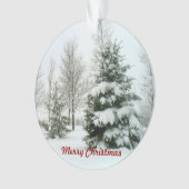 雪ラデン木目聖降誕祭 オーナメント (正面)