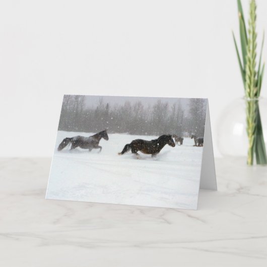 雪ランニングの中 カード (正面)