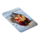 雪リス持ちキャンドル マグネット (右側)