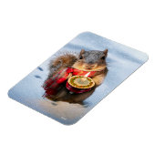 雪リス持ちキャンドル マグネット (左側)