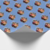 雪リス持ちキャンドル ラッピングペーパー (角)