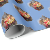 雪リス持ちキャンドル ラッピングペーパー (ロールコーナー)